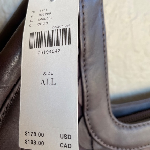 Anthropologie Circle Gusset Tote Chocolate NWT $178 - Picture 12 of 12